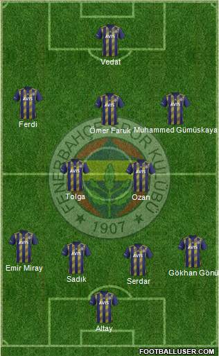 Fenerbahçe SK Formation 2020