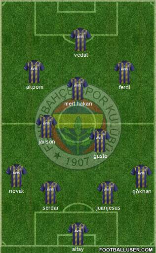 Fenerbahçe SK Formation 2020