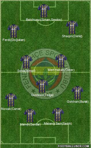 Fenerbahçe SK Formation 2020