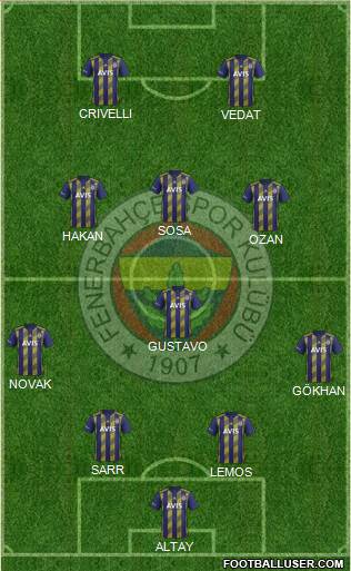 Fenerbahçe SK Formation 2020