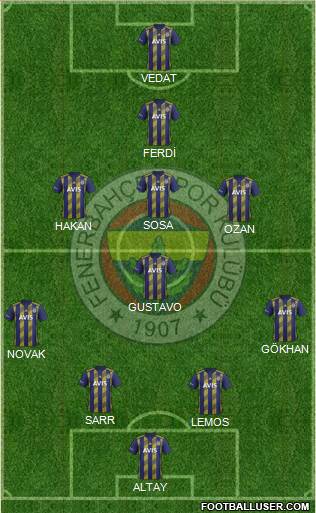 Fenerbahçe SK Formation 2020