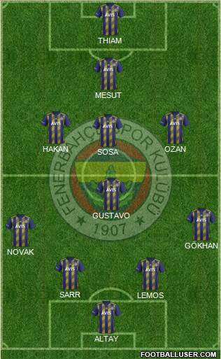 Fenerbahçe SK Formation 2020