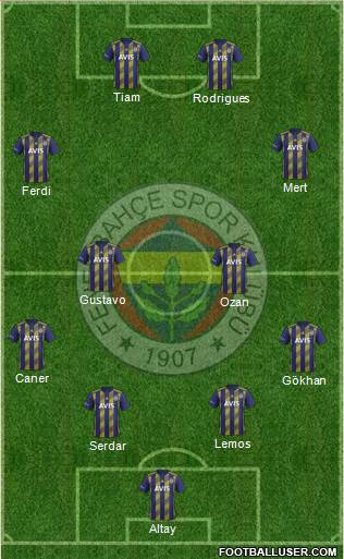 Fenerbahçe SK Formation 2020