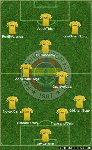 Fenerbahçe SK Formation 2020