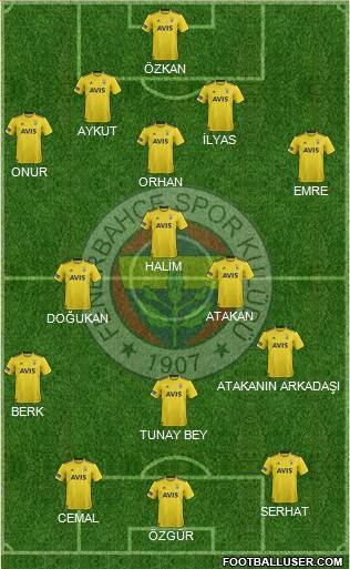 Fenerbahçe SK Formation 2020