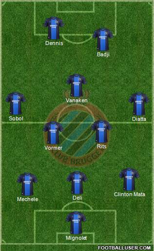Club Brugge KV Formation 2020