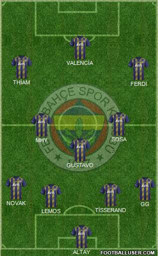 Fenerbahçe SK Formation 2020