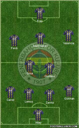 Fenerbahçe SK Formation 2020