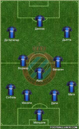 Club Brugge KV Formation 2020
