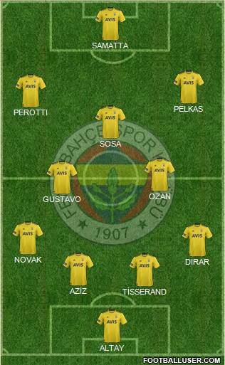 Fenerbahçe SK Formation 2020