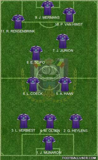 RSC Anderlecht Formation 2020