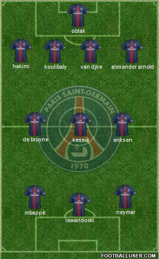 Paris Saint-Germain Formation 2021