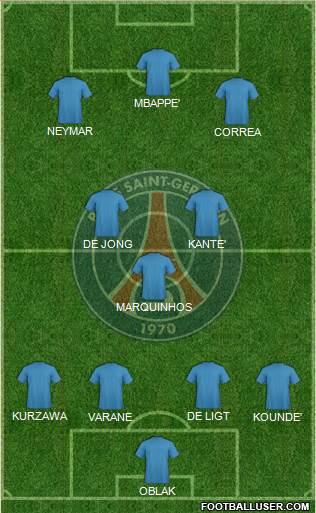 Paris Saint-Germain Formation 2021