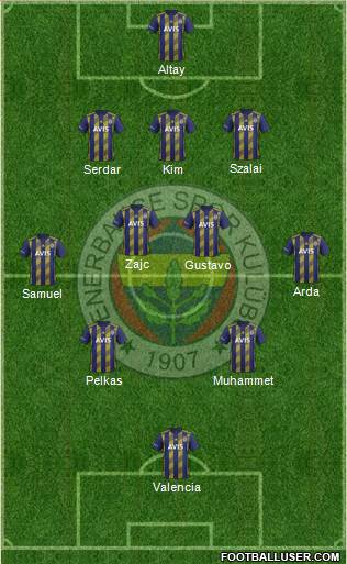 Fenerbahçe SK Formation 2021