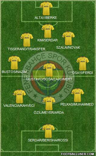 Fenerbahçe SK Formation 2021