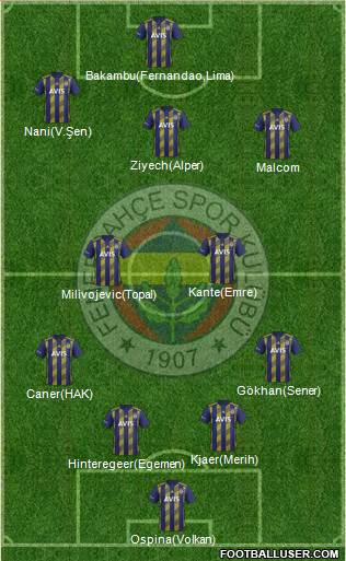 Fenerbahçe SK Formation 2022