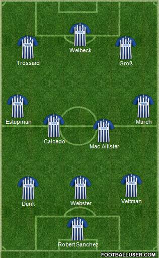 Brighton and Hove Albion Formation 2022