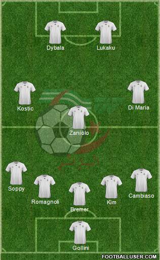 Algeria 5-3-2 football formation