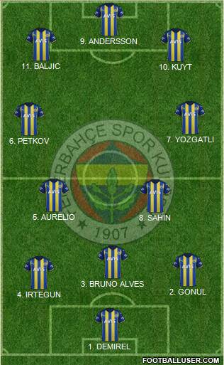 Fenerbahçe SK Formation 2022