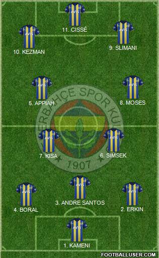 Fenerbahçe SK Formation 2022