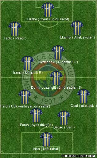 Fenerbahçe SK Formation 2023